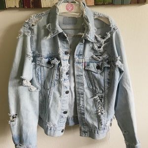Custom distressed Levi’s Jacket